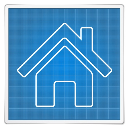 Blueprint House Iconのイラスト素材