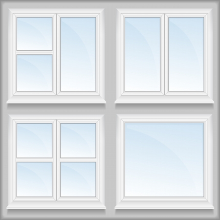 Windows with sillsのイラスト素材