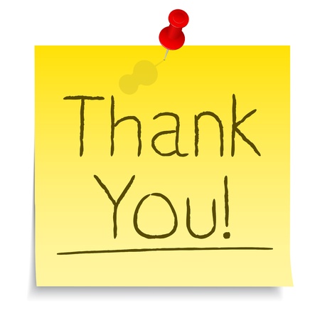 Thank You Post-it Noteのイラスト素材