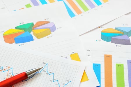 Graphs and chartsの写真素材