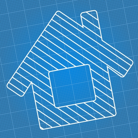 Blueprint houseのイラスト素材