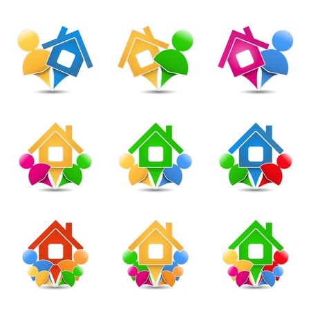 Real Estate Iconsのイラスト素材