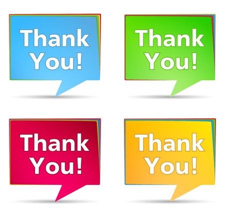 Speech bubbles with  Thank You   Wordsのイラスト素材