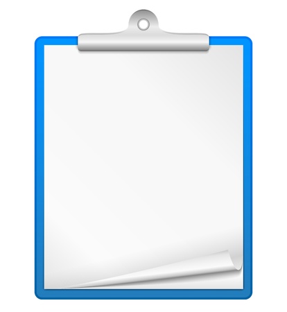 Clipboard with blank paperのイラスト素材