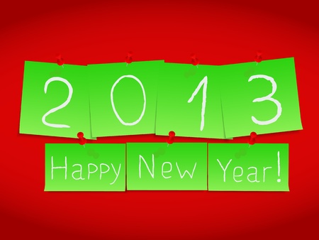 Happy new year cardのイラスト素材
