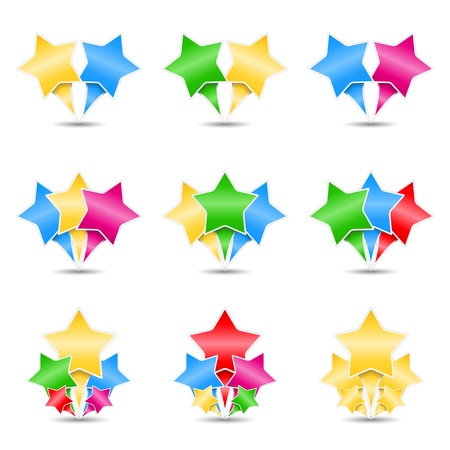 Stars icons, design elements for your logoのイラスト素材