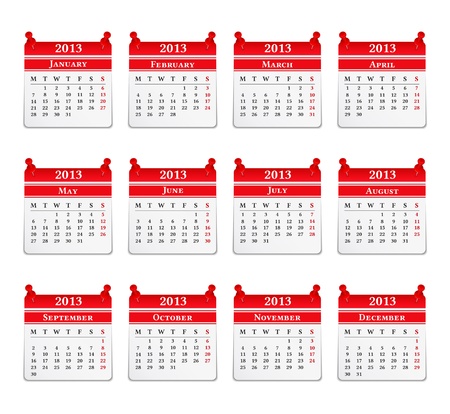 2013 Calendarのイラスト素材