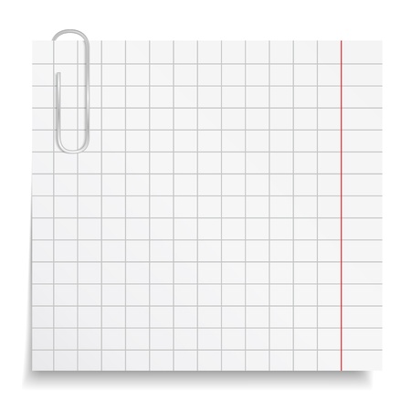 Paper note with clipのイラスト素材