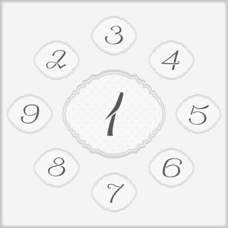 Set of vintage labels with numbersのイラスト素材