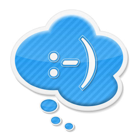 Speech bubble with abstract text smileのイラスト素材