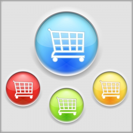 Abstract icon of a shopping cartのイラスト素材