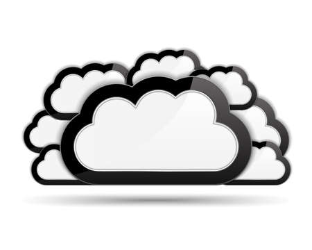 Abstract cloud iconsのイラスト素材
