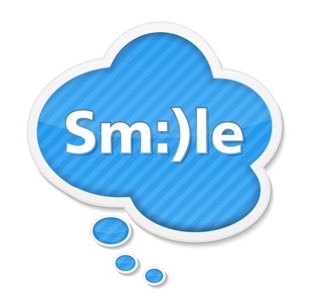 Speech bubble with smileのイラスト素材