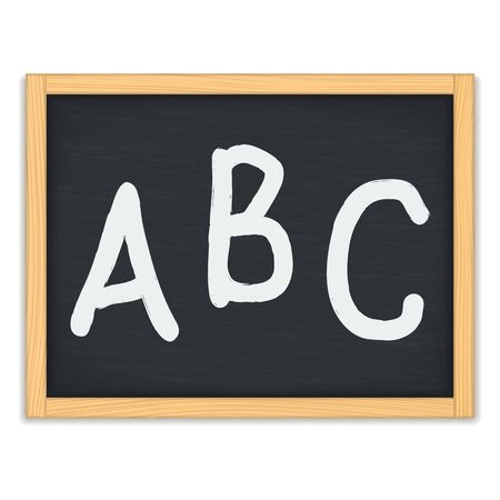 ABC letters on black chalkboardのイラスト素材