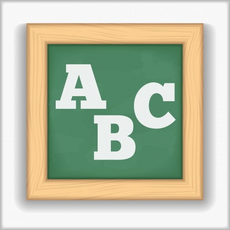 ABC Letters on blackboardのイラスト素材