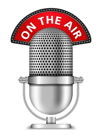 Retro microphone on the airのイラスト素材