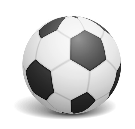 Soccer ball on white backgrondのイラスト素材