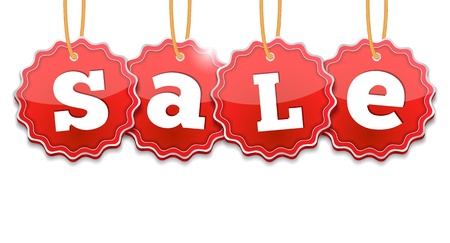 Red Sale Tagsのイラスト素材