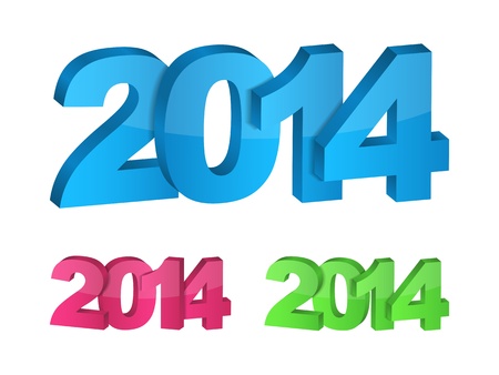 3D 2014 Yearのイラスト素材