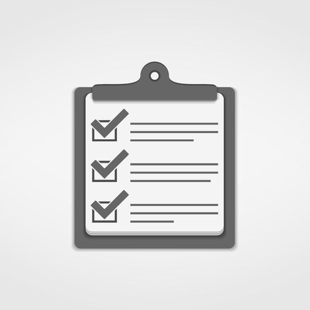 Clipboard with check list iconのイラスト素材