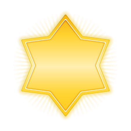 Yellow star on white backgroundのイラスト素材