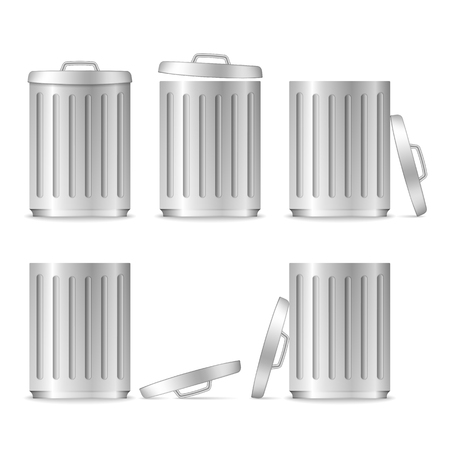 Trash can with lidのイラスト素材