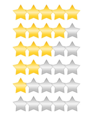Golden Rating Starsのイラスト素材