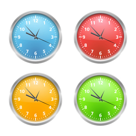 Colored Clocksのイラスト素材