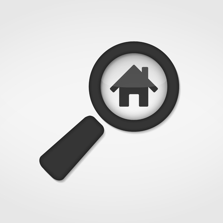 Search house iconのイラスト素材