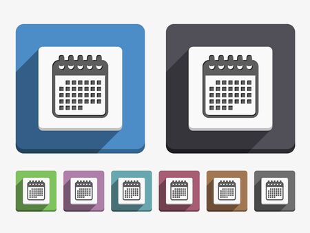 Calendar icon, flat designのイラスト素材