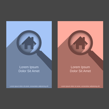 Search for house design templateのイラスト素材