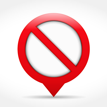 Red map pin as stop signのイラスト素材