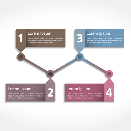 Timeline design template with four elementsのイラスト素材