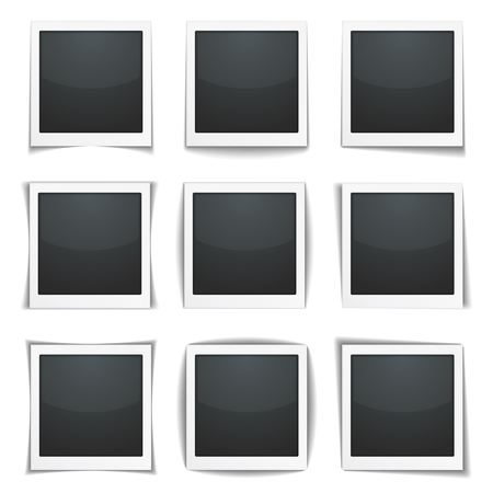 Photo frames with different shadowsのイラスト素材