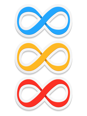 Infinity symbols setのイラスト素材