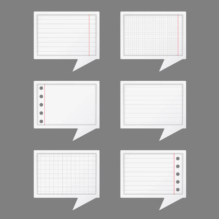 Blank paper speech bubbles for education conceptsのイラスト素材