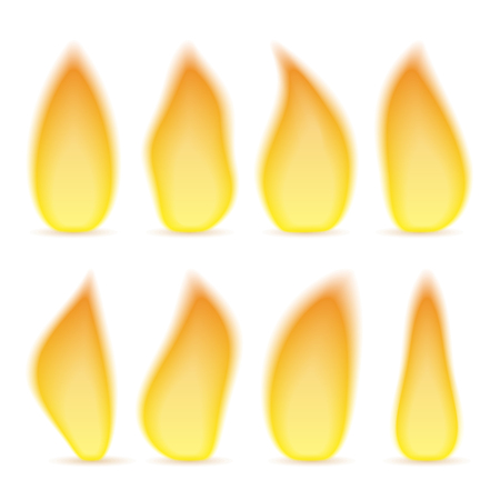 Transparent flame of different shapesのイラスト素材