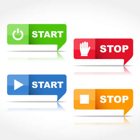 Start and stop buttonsのイラスト素材