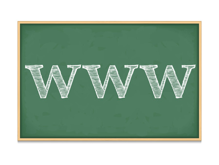 The word www on blackboardのイラスト素材