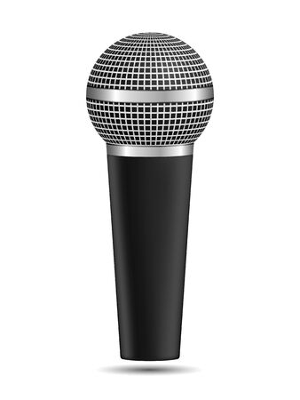 Microphone on white backgroundのイラスト素材