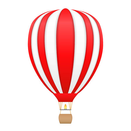 Hot air balloon on white backgroundのイラスト素材