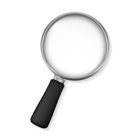 Magnifying glass on white backgroundのイラスト素材