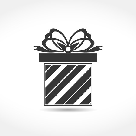 Gift box with a bow iconのイラスト素材