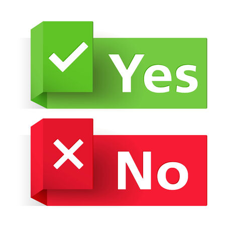 Yes and no banners, origami styleのイラスト素材