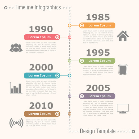 Timeline infographics design template, vector eps10 illustrationのイラスト素材