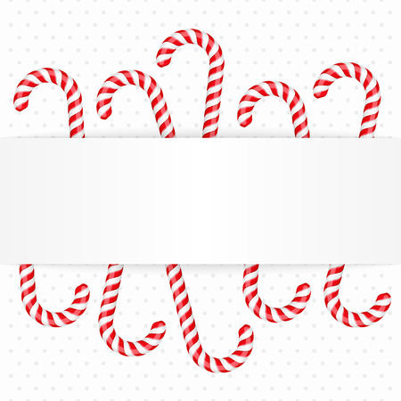 Candy canes with blank space for your textのイラスト素材