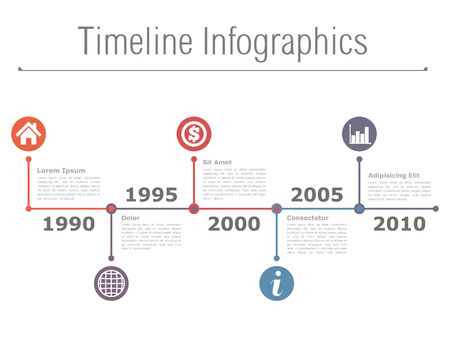 Timeline infographics design templateのイラスト素材