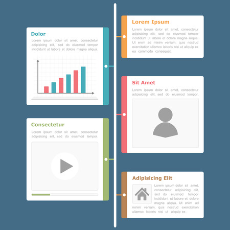 Timeline infographics design templateのイラスト素材