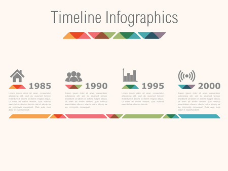 Timeline infographics design templateのイラスト素材