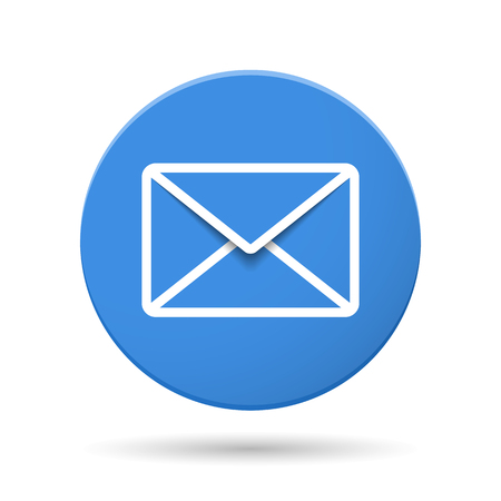 Blue circle with envelope iconのイラスト素材